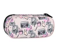 sarcia.eu Trousse d'école à Compartiments, Grande Pochette, Ovale, pour Filles 22x10x5cm (Musique)