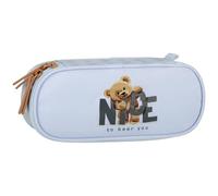 sarcia.eu Trousse d'école à Compartiments, Grande Pochette, Ovale, pour Filles 22x10x5cm (Ours)