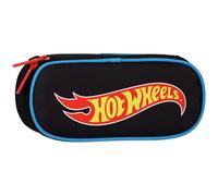 sarcia.eu Trousse d'école à Compartiments, Pochette Ovale, pour garçon (Hot Wheels, 5x22x10 cm)