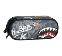 sarcia.eu Trousse d'école à Compartiments, Pochette Ovale, pour garçon (Requin, 22 x 10 x 5 cm)