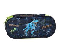 sarcia.eu Trousse Scolaire, Compartiments, Fluo Phosphorescent, Sachet pour garçon, Dinosaures, Bleu Marine 5x22x10cm (Dinosaur Compartiments)