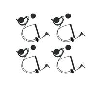 Sarcia Lot de 4 oreillettes 3,5 mm avec crochet d'oreille en forme de G compatibles avec Motorola Kenwood Baofeng Midland Cobra Vertex HYT Icom radio haut-parleur micros et équipement de sécurité de