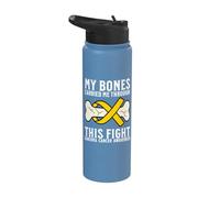 Sarcoma Cancer Awareness Products Bones Sarcoma Warrior Stainless Steel Insulated Water Bottle