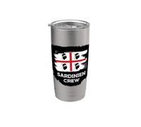Sardaigne Crew Drapeau Sardaigne Vacances Italie Gobelet isotherme en acier inoxydable double paroi
