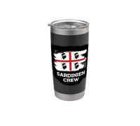 Sardaigne Crew Drapeau Sardaigne Vacances Italie Gobelet isotherme en acier inoxydable double paroi