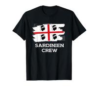 Sardaigne Crew Drapeau Sardaigne Vacances Italie T-Shirt Graphique avec Valeur