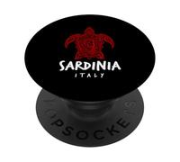 Sardaigne Italie Tribal Tortue de mer Océan Art Design PopSockets PopGrip Adhésif