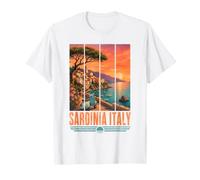 Sardaigne Souvenir Touristique Vacances d'été Italiennes Milieu siècle T-Shirt