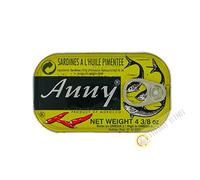 Sardine à l'huile pimenté ANNY 125g Maroc - 6