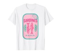 Sardine Girl Summer Tinned Fish Coastal Italian Fisherman T-Shirt