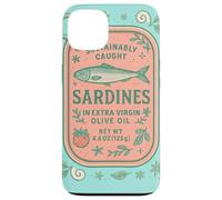 Sardine Tinned Fish Retro Vintage Coastal Girl Ocean Summer Coque pour iPhone 13