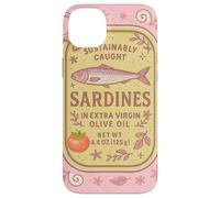 Sardine Tinned Fish Retro Vintage Coastal Girl Ocean Summer Coque pour iPhone 14 Plus