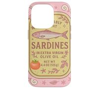 Sardine Tinned Fish Retro Vintage Coastal Girl Ocean Summer Coque pour iPhone 14 Pro