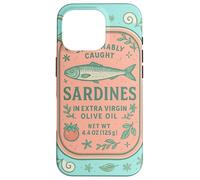 Sardine Tinned Fish Retro Vintage Coastal Girl Ocean Summer Coque pour iPhone 16 Pro