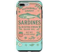Sardine Tinned Fish Retro Vintage Coastal Girl Ocean Summer Coque pour iPhone 7 Plus/8 Plus