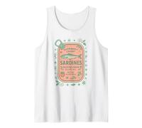 Sardine Tinned Fish Retro Vintage Coastal Girl Ocean Summer Débardeur