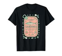 Sardine Tinned Fish Retro Vintage Coastal Girl Ocean Summer T-Shirt