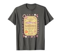 Sardine Tinned Fish Retro Vintage Coastal Girl Ocean Summer T-Shirt