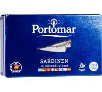 Sardines à l'huile d'olive PIQUANT avec peau et avec arêtes 10 à 14 poissons, 125 g