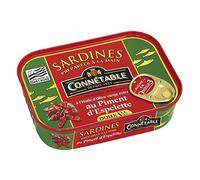 SARDINES À L'HUILE D'OLIVE VIÈRGE EXTRA ET PIMENT D'ESPELETTE 135G, CONNETABLE, LOT DE 4