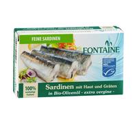 Sardines avec peau & arêtes - Huile d'olive 120g