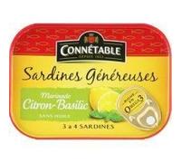 Sardines citron basilic 140g Connétable