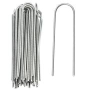Sardines De Fixation Agrafes de Jardin de Type U, piquets de Tube de clôture Robustes, Broches de Gazon, pic de Paysage galvanisé for Maintenir la barrière de pelouse, Clou de Sol(50pcs,4X15cm)