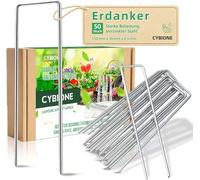 Sardines de Fixation en Acier Galvanisé (50 Pièces) - 150 mm Long, 30 mm Large, Ø 3 mm Agrafes de Fixation pour Toile de Paillage, Grillage et Tente - Piquets de Jardin