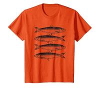 Sardines en Conserve - Cadeau Vintage - Poisson de Sardine T-Shirt, Enfant, Orange, 4 Ans