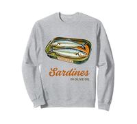 Sardines en étain vintage en conserve à l'huile d'olive rétro méditerranéenne Sweatshirt