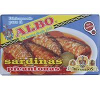 Sardines épicées à l'huile de tournesol avec peau et arêtes, 120 g