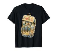 Sardines fantaisistes Collage d'été Méditerranéen Art côtier T-Shirt