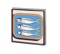 Sardines in A Can Broches & Pins Unisexe Carré Léger Revers Badge Bijoux pour Vêtements Châle Chapeau