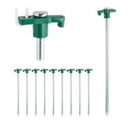 Sardines, lot de 50, Ancrage pour les sols durs 25 cm, Piquet, Acier zingué, Vert