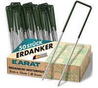 Sardines Lot de 50 pièces, Ancrages de fixation pour toile de tente, 3 x 15 cm