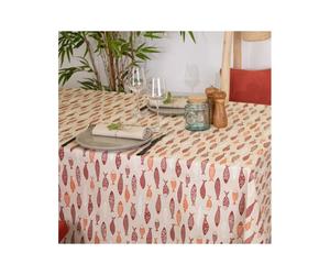 SARDINES Nappe 70% coton 30% polyester enduite 300X150 Brique SUD ETOFFE