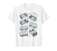 Sardines portugaises Poisson en Conserve Vintage Fruits de mer Foodie T-Shirt