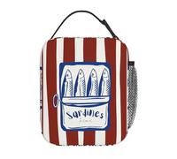 Sardines Sac à Lunch Isotherme Portable Poisson en Conserve Réutilisable Sac Isotherme Fourre-Tout Boîte à Lunch Sacs à Main de Nourriture de Voyage Scolaire