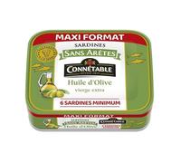 SARDINES SANS ARÊTES À L'HUILE D'OLIVE VIERGE EXTRA 230G CONNETABLE, CONNETABLE, LOT DE 3