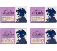 Sardines Sans Peau ni Arêtes en Sauce Tomate - Lot de 4 x 120 g - Filets de Poisson en Conserve portugais - Sardines Tendres dans une Sauce Tomate Riche - Fruits de Mer en Conserve Prêts à Consommer