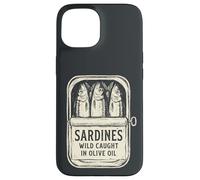Sardines Sauvages pêchées à l'huile d'olive Funny Retro Vintage Coque pour iPhone 15