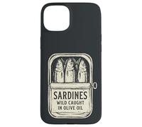 Sardines Sauvages pêchées à l'huile d'olive Funny Retro Vintage Coque pour iPhone 15 Plus