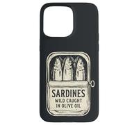 Sardines Sauvages pêchées à l'huile d'olive Funny Retro Vintage Coque pour iPhone 15 Pro Max