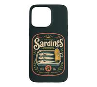 Sardines Sauvages pêchées à l'huile d'olive rétro Poisson Fruits de mer Coque pour iPhone 15 Pro Max