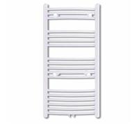 SARFATY® Blanc Sèche-Serviettes Chauffage Central Incurvé - 600x1160mm - + Connecteurs - Radiateurs(Poids:10.6 kg)rgp94n