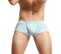 SARGE 2022 Hommes sous-vêtements Bouton Poche Nouveau Confortable Doux Solide Sexy Taille Basse Boxer Slips sous-vêtements U Poche Convexe Lingerie caleçon
