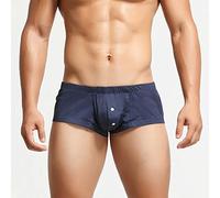 SARGE 2022 Hommes sous-vêtements Bouton Poche Nouveau Confortable Doux Solide Sexy Taille Basse Boxer Slips sous-vêtements U Poche Convexe Lingerie caleçon