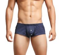 SARGE 2022 Hommes sous-vêtements Bouton Poche Nouveau Confortable Doux Solide Sexy Taille Basse Boxer Slips sous-vêtements U Poche Convexe Lingerie caleçon