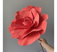 SARGE 80cm Fleur Artificielle géante Rose avec Fleur Tige Base Mousse Fleurs Mariage Fond Mur scène hôtel Centre Commercial décoration