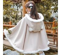 SARGE Automne et Hiver Nouvelle Taille Extra Large améliorée Hanfu Han Lolita Cape Cape Veste à Capuche Manteaux Femme Hiver 2022